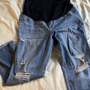 Wide leg over the belly jeans